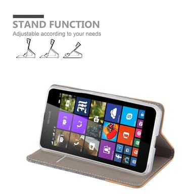 Nokia Lumia 540 Plånboksfodral Skal (Grå)