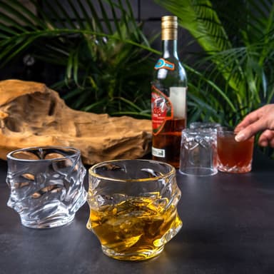 4x Whiskyglas Old Fashioned Whiskey Kristallglas