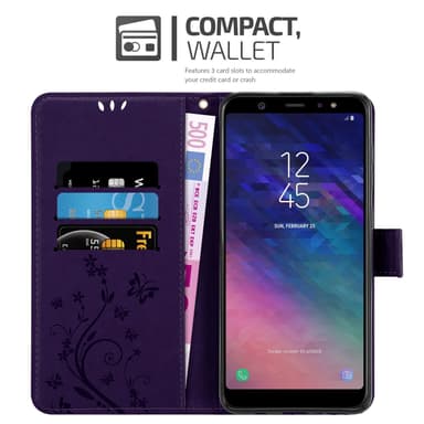 Samsung Galaxy A6 PLUS 2018 Plånboksfodral Skal (Lila)