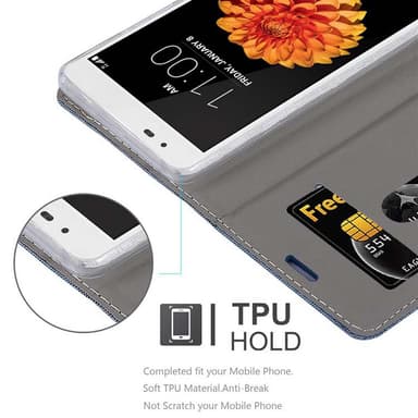 LG K7 2016 Plånboksfodral Skal (Blå)