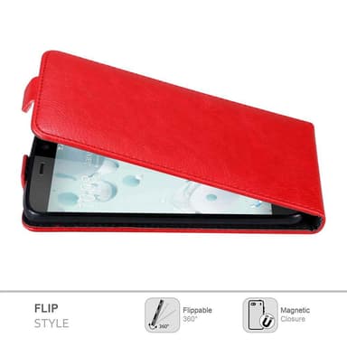 HTC U PLAY Flipfodral Skal (Röd)