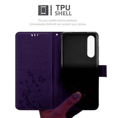 Huawei P30 Plånboksfodral Skal (Lila)