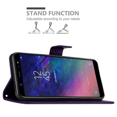 Samsung Galaxy A6 PLUS 2018 Plånboksfodral Skal (Lila)