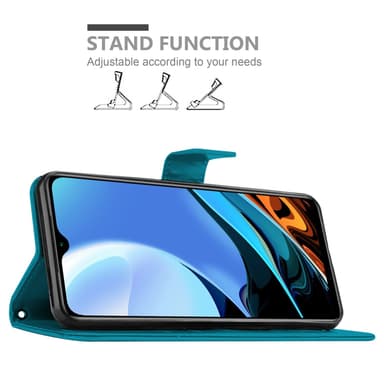 Xiaomi RedMi 9T / POCO M3 Plånboksfodral Skal (Blå)