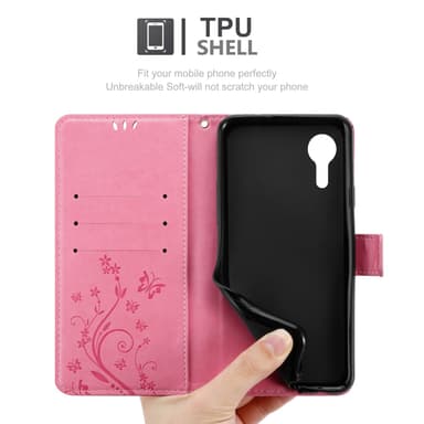 Samsung Galaxy XCover 5 Plånboksfodral Skal (Rosa)