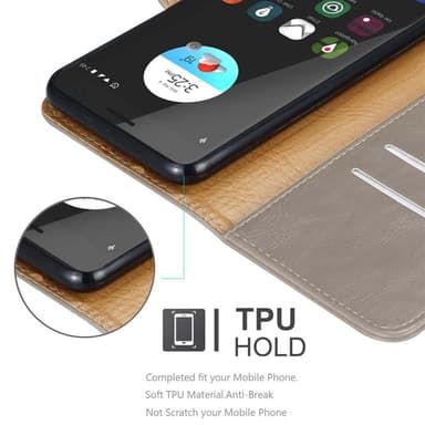 ZTE Blade V7 Plånboksfodral Skal (Brun)