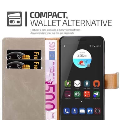 ZTE Blade V7 Plånboksfodral Skal (Brun)