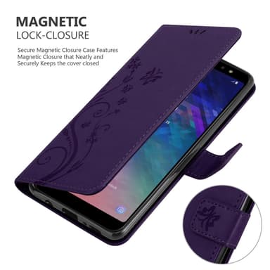 Samsung Galaxy A6 PLUS 2018 Plånboksfodral Skal (Lila)