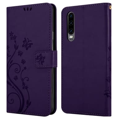 Huawei P30 Plånboksfodral Skal (Lila)