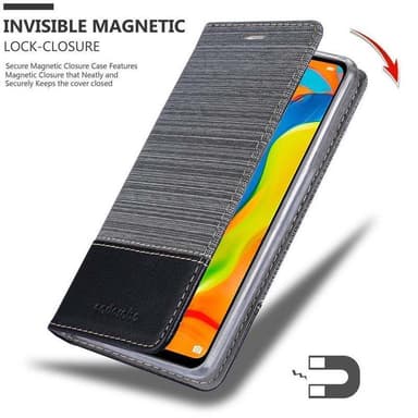 Huawei P30 LITE Plånboksfodral Skal (Grå)