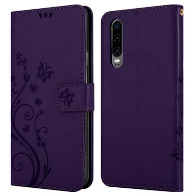 Huawei P30 Plånboksfodral Skal (Lila)