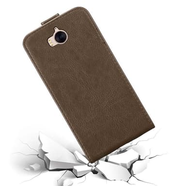 Huawei Y5 2017 / Y6 2017 Flipfodral Skal (Brun)