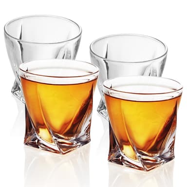 4x Whiskyglas Old Fashioned Whiskey Kristallglas