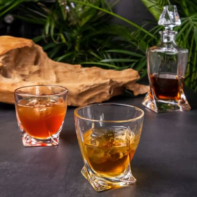 4x Whiskyglas Old Fashioned Whiskey Kristallglas
