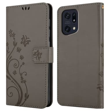 Oppo FIND X5 PRO Plånboksfodral Skal (Grå)