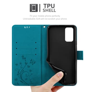 Xiaomi RedMi 9T / POCO M3 Plånboksfodral Skal (Blå)