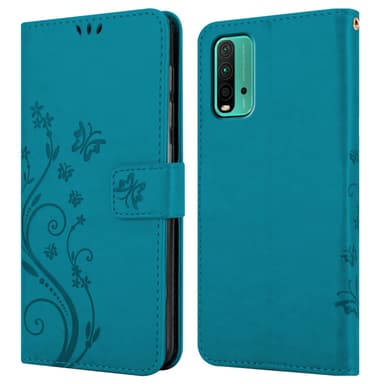 Xiaomi RedMi 9T / POCO M3 Plånboksfodral Skal (Blå)