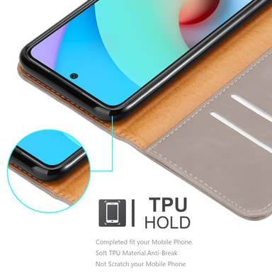Xiaomi RedMi 10 Plånboksfodral Skal (Brun)
