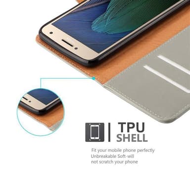 Motorola MOTO G5 PLUS Plånboksfodral Skal (Brun)