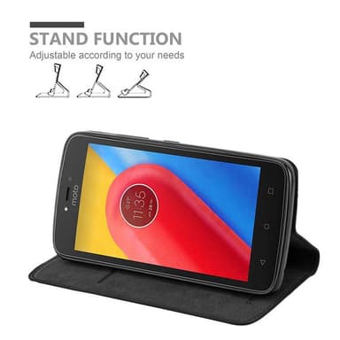 Motorola MOTO C Skal Fodral Case (Svart)