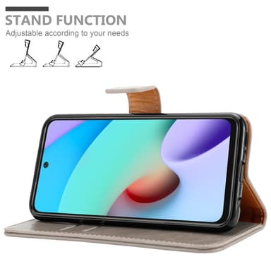 Xiaomi RedMi 10 Plånboksfodral Skal (Brun)