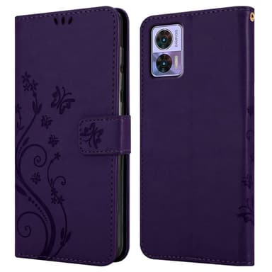 Motorola EDGE 30 NEO Plånboksfodral Skal (Lila)