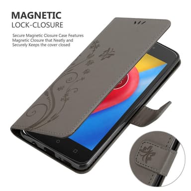 Motorola MOTO C Plånboksfodral Skal (Grå)