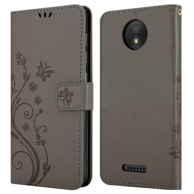Motorola MOTO C Plånboksfodral Skal (Grå)
