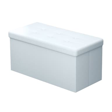 Hopfällbar bänk 78x38x38 cm Sittpall Sittkub (vit)