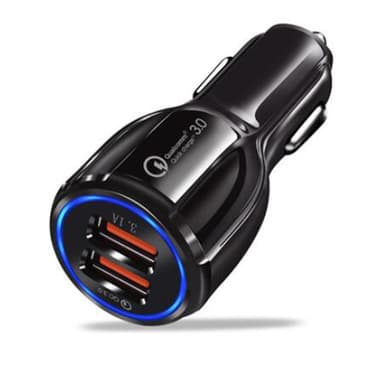 Biladdare 2-Port Dual USB Charging Adapter 3.0