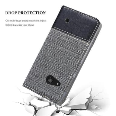 Nokia Lumia 550 Plånboksfodral Skal (Grå)