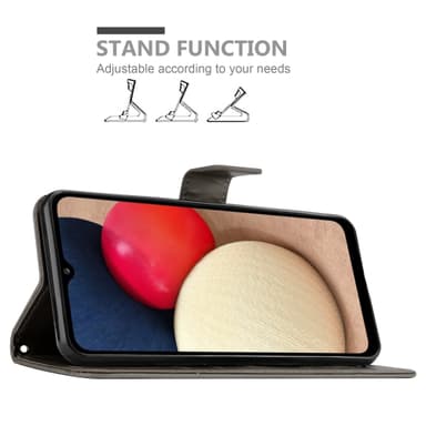 Samsung Galaxy A02s Plånboksfodral Skal (Grå)