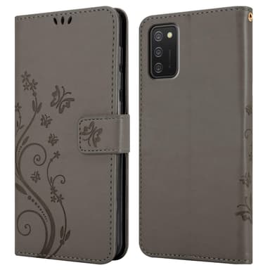 Samsung Galaxy A02s Plånboksfodral Skal (Grå)