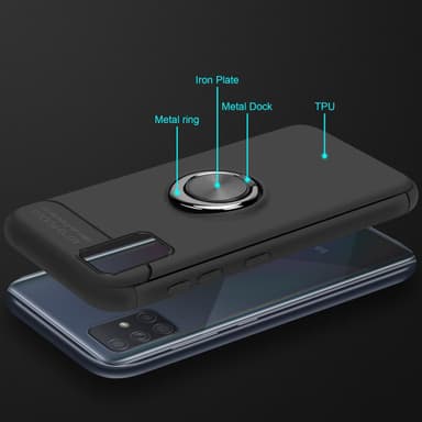 Samsung Galaxy A71 5G Skal Fodral Case (Svart)