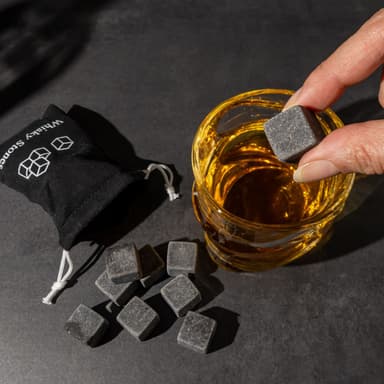 Whiskeystenar 9x iskuber kylstenar Kylkuber (grå)