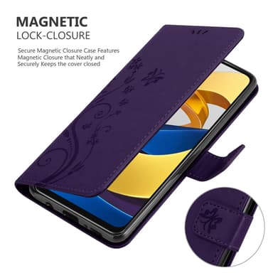 Xiaomi POCO M4 PRO 5G Plånboksfodral Skal (Lila)