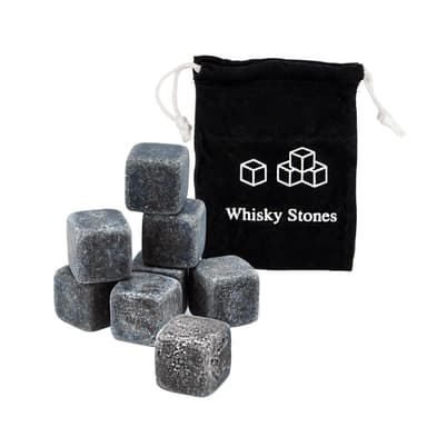 Whiskeystenar 9x iskuber kylstenar Kylkuber (grå)