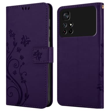 Xiaomi POCO M4 PRO 5G Plånboksfodral Skal (Lila)