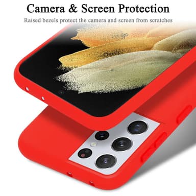 Samsung Galaxy S21 ULTRA Skal Fodral Case (Röd)