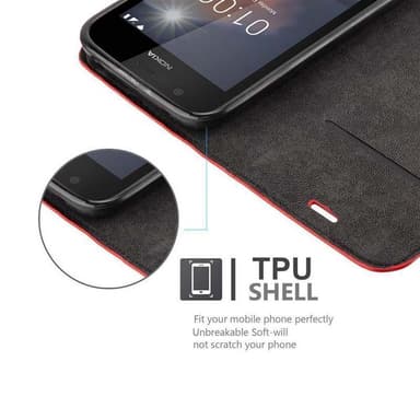 Nokia 1 2018 Skal Fodral Case (Röd)
