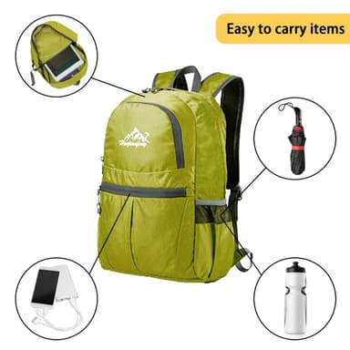 Vikbar Ryggsäck 36L Unisex Vattentät (kalk)