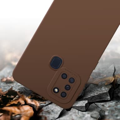 Samsung Galaxy A21s Skal Fodral Case (Brun)