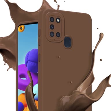 Samsung Galaxy A21s Skal Fodral Case (Brun)