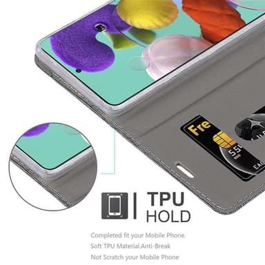 Samsung Galaxy A51 4G / M40s Plånboksfodral Skal (Grå)