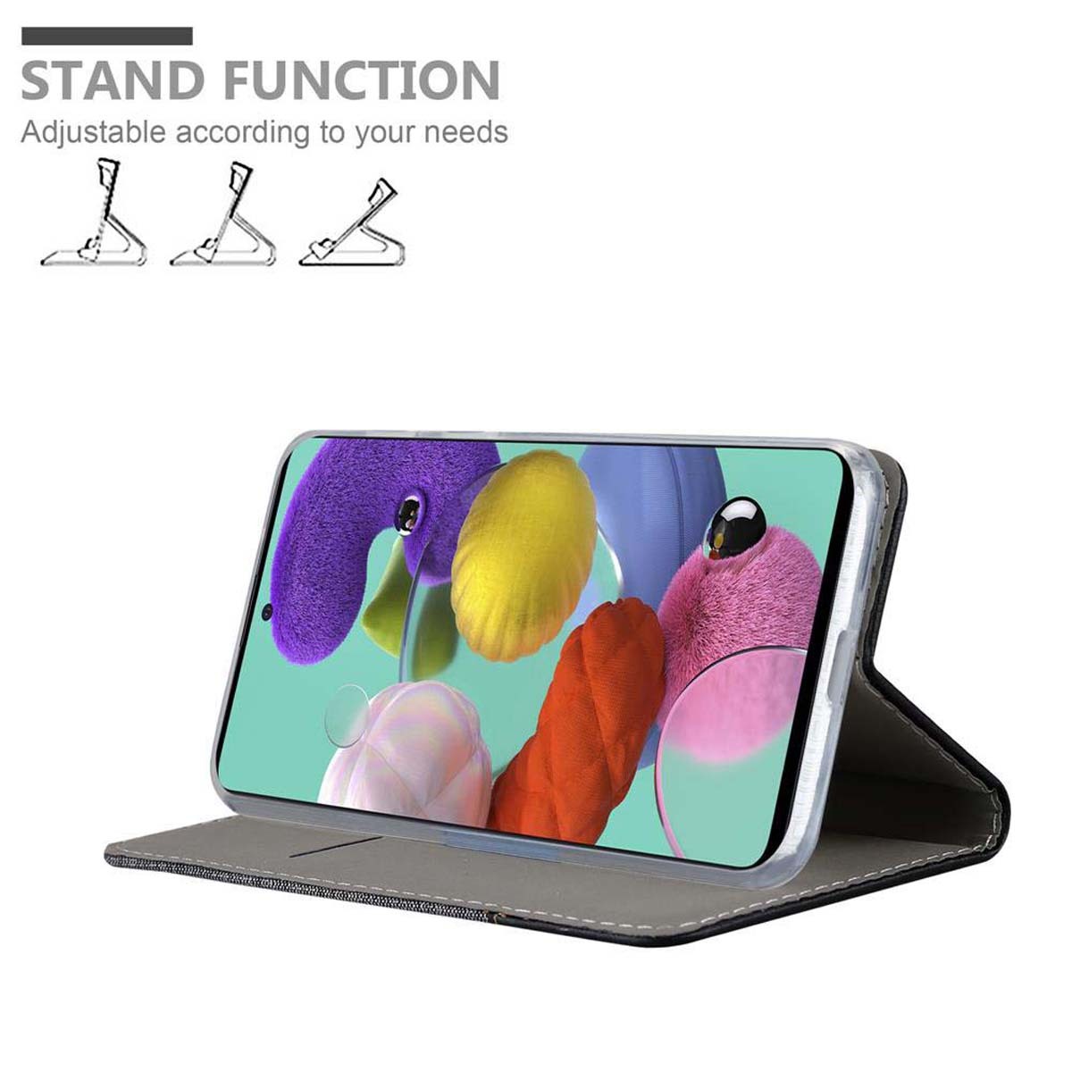 Samsung Galaxy A51 4G / M40s Plånboksfodral Skal (Grå)