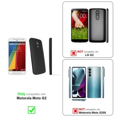 Skal Motorola MOTO G2 Fodral Case (Svart)