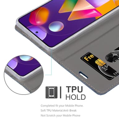 Samsung Galaxy M31s Plånboksfodral Skal (Blå)