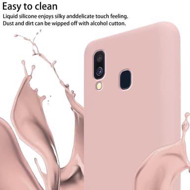 Samsung Galaxy A40 Skal Fodral Kedja (Rosa)