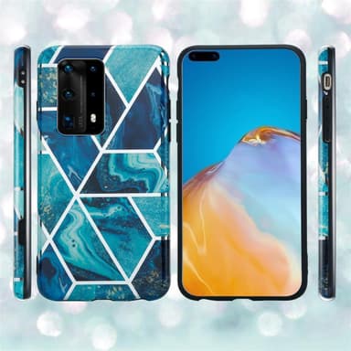 Huawei P40 Plånboksfodral Skal (Blå)
