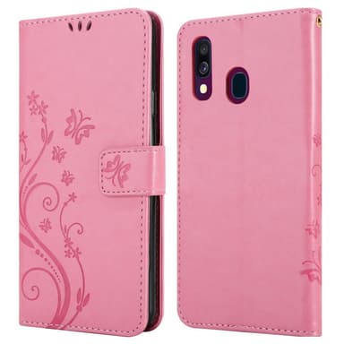 Samsung Galaxy A40 Plånboksfodral Skal (Rosa)